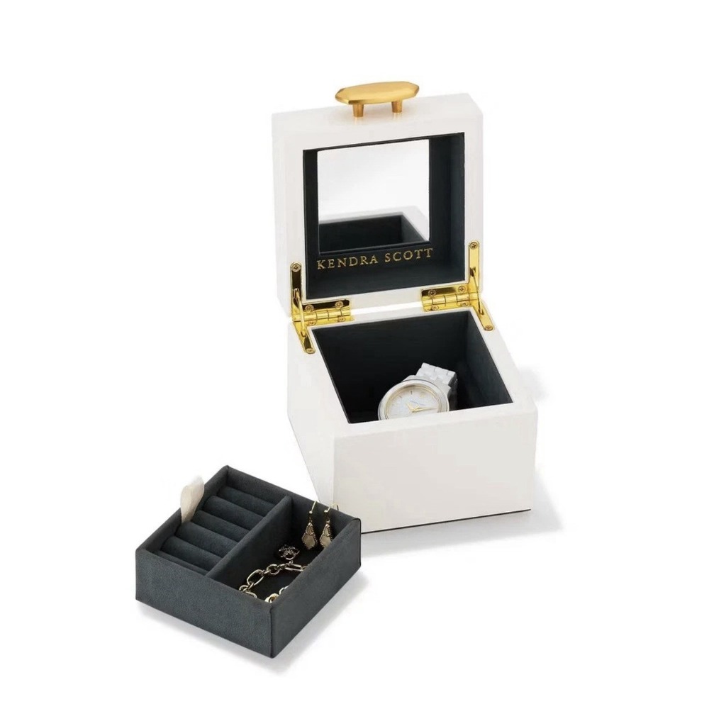 Kendra Scott Small Jewelry Box: Wood Storage for Accessories 4"- NWT SEE PICS
